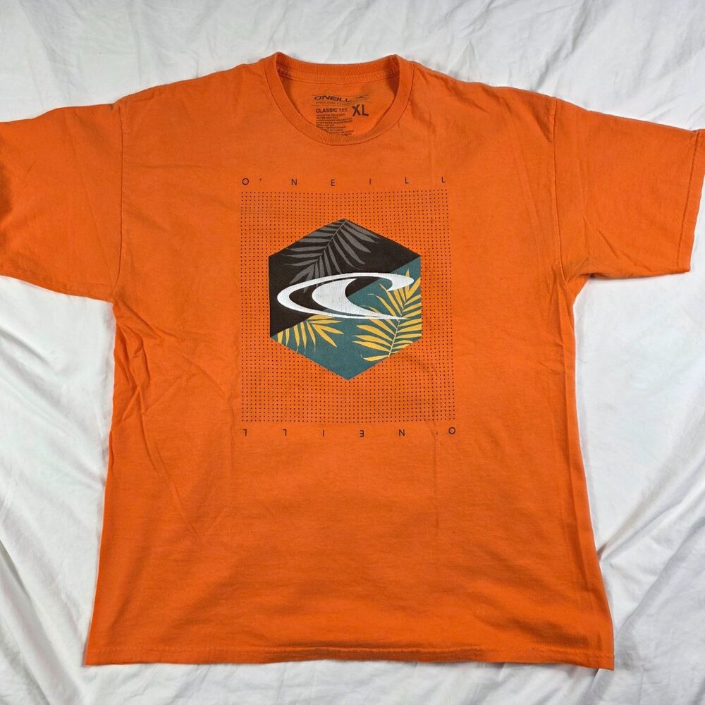 O'Neill Passtime Mens Size XL Orange Shirt Short Sleeve Casual Lightweight
